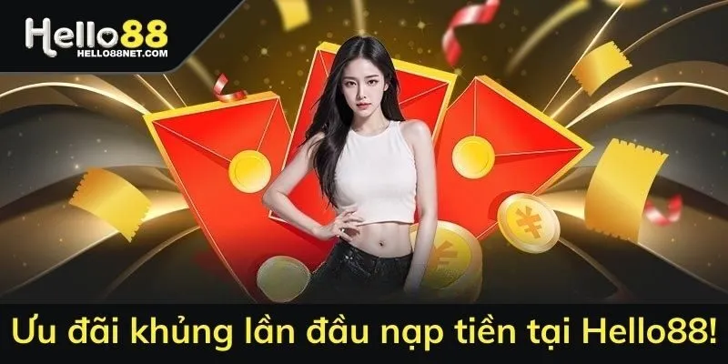 Nhận ưu đãi khủng ngay lần đầu nạp tiền tại Hello88!